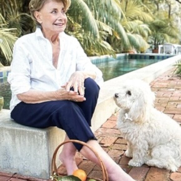 Frank & Eileen Kinsale Performance Cotton Linen Crop Pants Size: 8 Navy - Picture 12 of 16